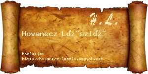 Hovanecz László névjegykártya