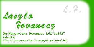 laszlo hovanecz business card